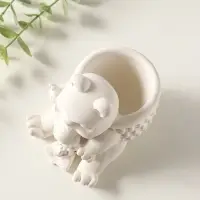 Подставка для мелочей &laquo;Медведь с корзинкой&raquo; 9&times;10&times;8 см, гипс