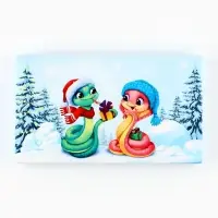 Коробка для шоколада с местом для денег «Весёлые змейки», 20 х 2 х 12 см