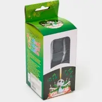 Свеча для торта музыкальная &laquo;Мяч&raquo;, бело-чёрная