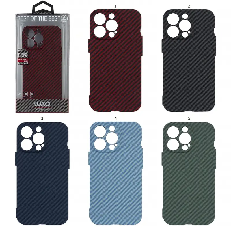 Чехол iPh 13 Pro Luxo Carbon Matte