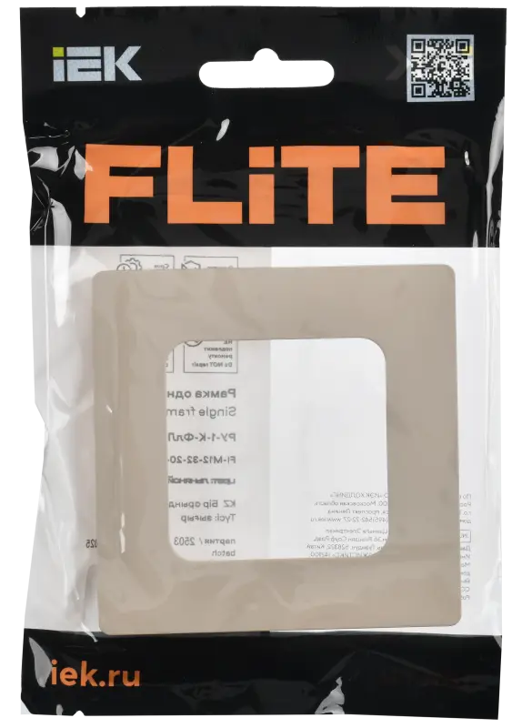 FLITE CLASSIC Рамка 1-местная РУ-1-К-ФлЛ льняной IEK