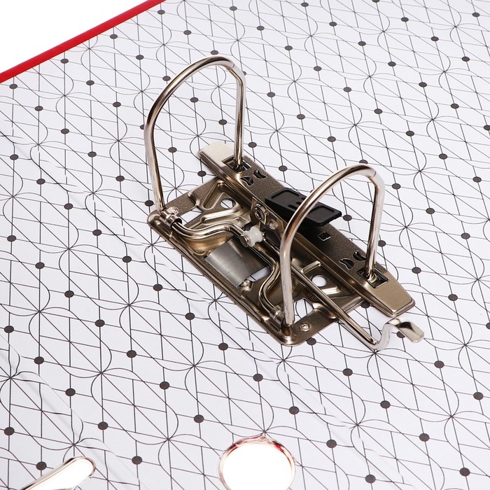 Папка-регистратор 75мм, А4, Calligrata Папка-регистратор 75мм, А4, Calligrata "Mega", бумвинил, с карманом на корешке, нижний металлический кант, красная