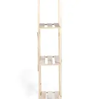 Стеллаж деревянный, 4 полки, 140×50×28 см, напольный, с регулируемыми полками Стеллаж деревянный, 4 полки, 140×50×28 см, напольный, с регулируемыми полками