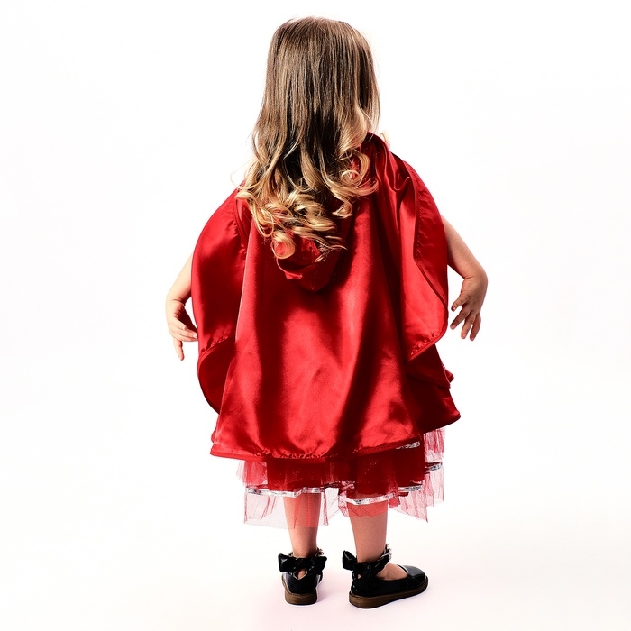Карнавальный костюм  Карнавальный костюм "Красная шапочка" рост 104-134 см, платье, накидка