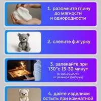 Пластика - полимерная глина, 250 г, белый