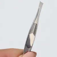 Пинцет для бровей, скошенный, узкий, диагональный, 9 см