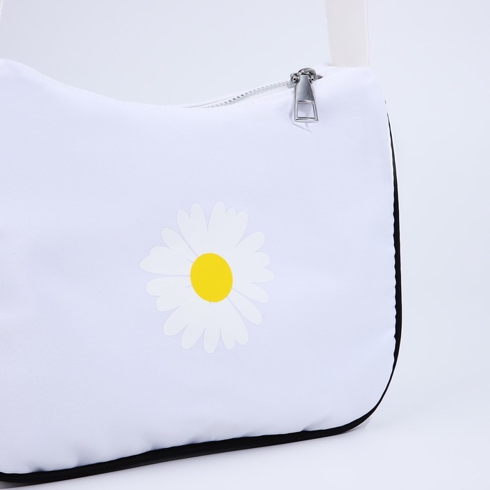 Сумка молодёжная на молнии, цвет белый Сумка молодёжная на молнии, цвет белый