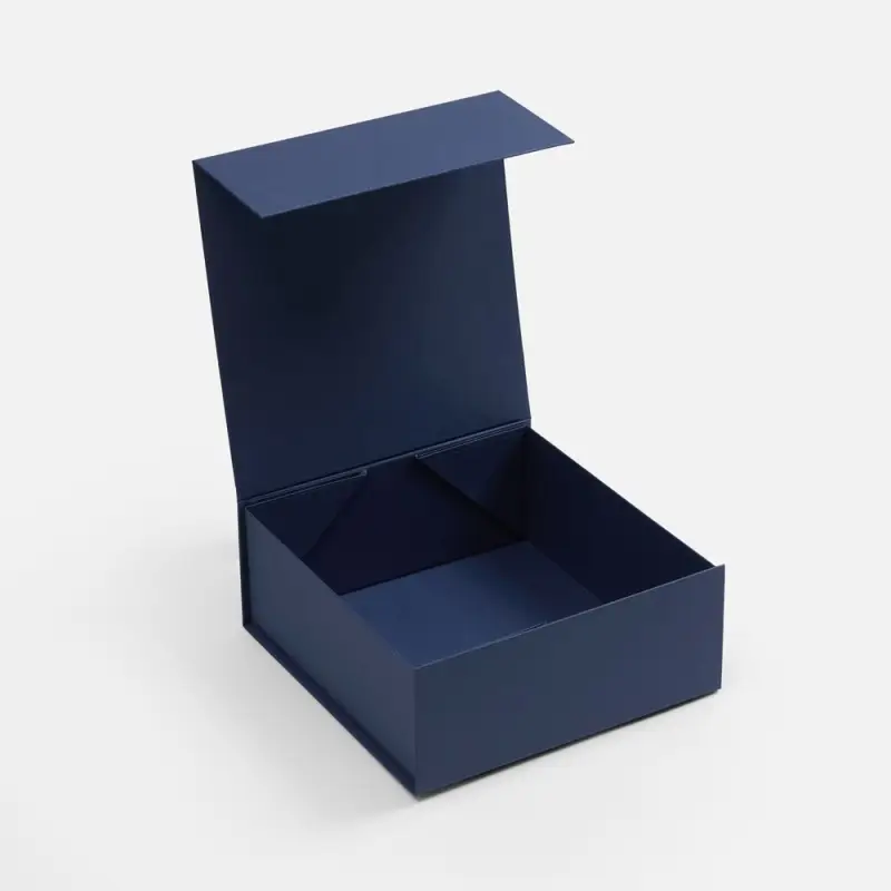 Коробка складная Quadra Fold, темно-синяя Коробка складная Quadra Fold, темно-синяя