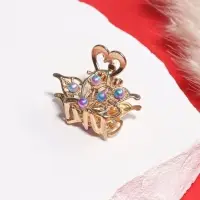Крабик для волос «Адель», бабочка, 2.5 см, золото