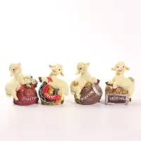 Копилка для денег &laquo;Козлик с бочкой/сундуком&raquo;, полистоун, 7.7&times;5.5&times;9 см, МИКС