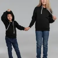 Толстовка с капюшоном детская Kirenga Kids, черная, 12 лет