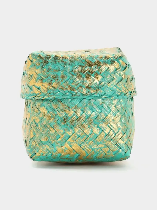 Корзинка плетёная &laquo;Голден мини&raquo;, 12&times;12&times;10 см, голубая