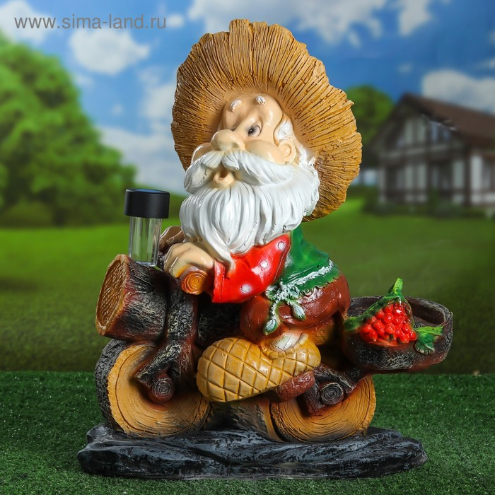 Садовый фонарь  Садовый фонарь "Лесовик на велосипеде с фонариком" 50см МИКС