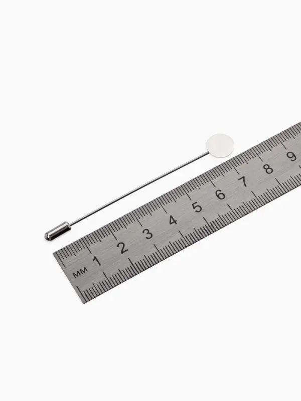 Основа &laquo;Брошь-игла&raquo; L= 7.5 см, площадка 1 см (набор 5 шт.), цвет серебро