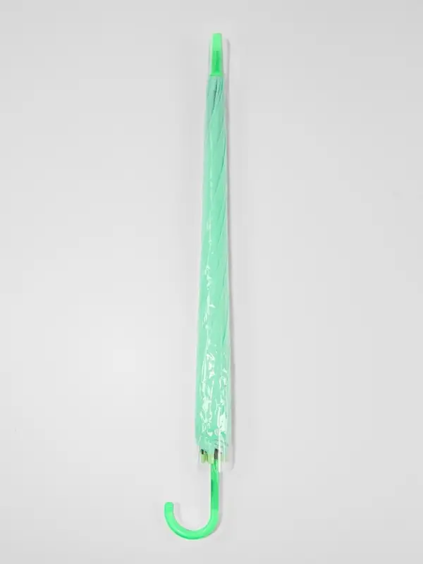 Зонт - трость полуавтоматический &laquo;Однотонный&raquo;, 8 спиц, R=46/55 см, d=92 см, зелёный