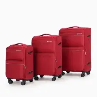 Чемодан на колёсах TEXTURA, с увеличением, кодовый замок, 42&times;26&times;68 см, 24", красный