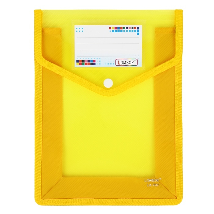 Папка-конверт на кнопке А5, 500 мкр, с расширением, вертикальная, карман для визиток, МИКС Папка-конверт на кнопке А5, 500 мкр, с расширением, вертикальная, карман для визиток, МИКС