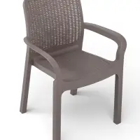 Стул садовый пластиковый Rattan, 50.6&times;58&times;83.3 см, цвет французский платан