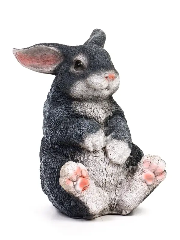 Садовая фигура 19 х 13 х 15 см полистоун Зайка толстый