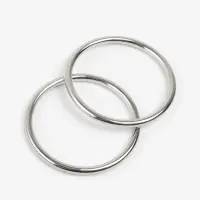 Кольцо литое TEIRA, для сумки, d=35/40 мм, набор 2 шт., 3.1 г, s=2.5 мм, цвет серебряный