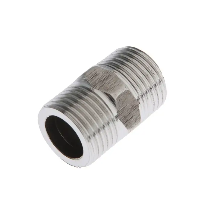 Ниппель ZEIN engr, 1/2 Ниппель ZEIN engr, 1/2", наружная резьба, нержавеющая сталь