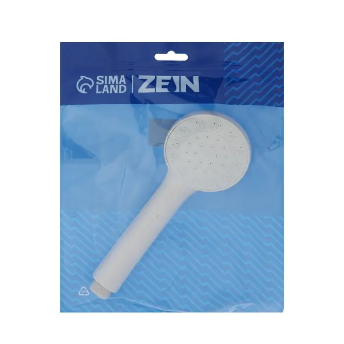 Лейка для душа ZEIN Z0205, 1 режим, пластик, белая