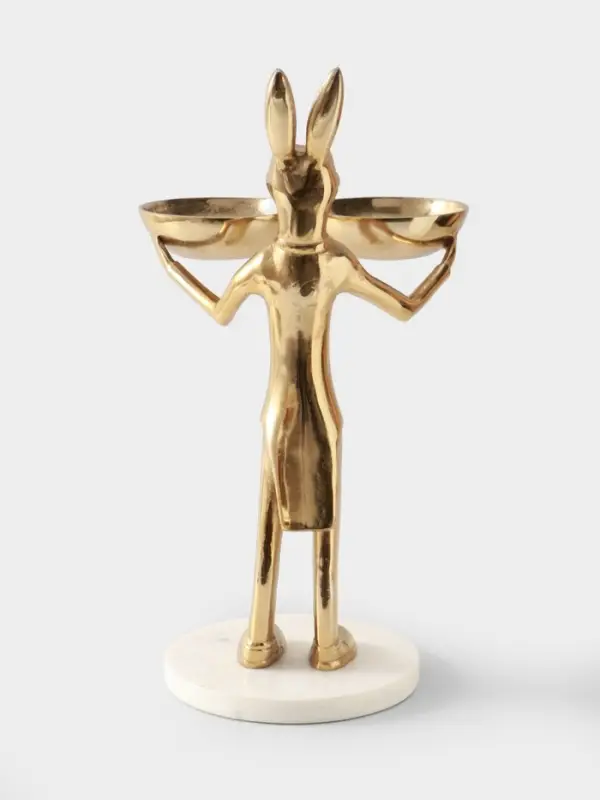 Конфетница двойная &laquo;Кролик угощает&raquo;, 19&times;26&times;48 см, алюминий