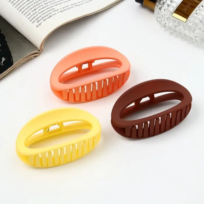 Крабик для волос «Леона», овал классика матовый, 8.5 см, МИКС Крабик для волос «Леона», овал классика матовый, 8.5 см, МИКС