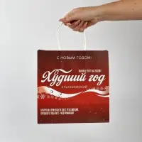 Набор пакетов подарочных &laquo;Новогодний праздник&raquo; 5 шт., 22&times;22&times;11 см