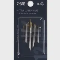 Иглы швейные штопальные TEIRA, для гобелена, набор 12 шт., d=0.7-1.4, 3.6-9 см