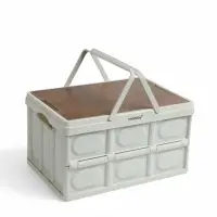 Стол - корзина maclay 2 в 1, складная, 30 л, 44&times;30&times;24/6 см, светло-серая