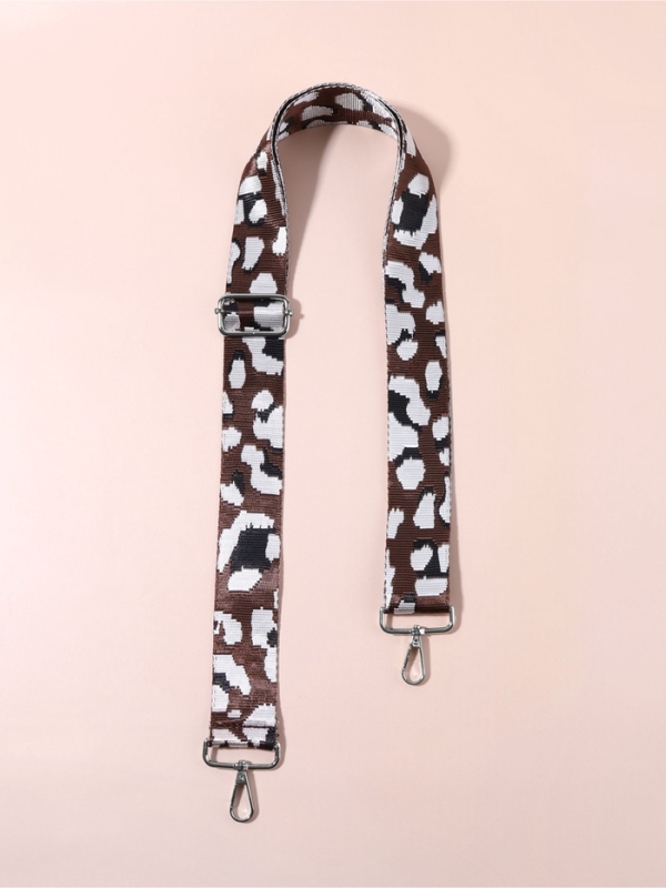 Ручка для сумки «Орнамент леопард», стропа, с карабинами, 139 ± 3 × 3,8 см, цвет молочный Ручка для сумки «Орнамент леопард», стропа, с карабинами, 139 ± 3 × 3,8 см, цвет молочный