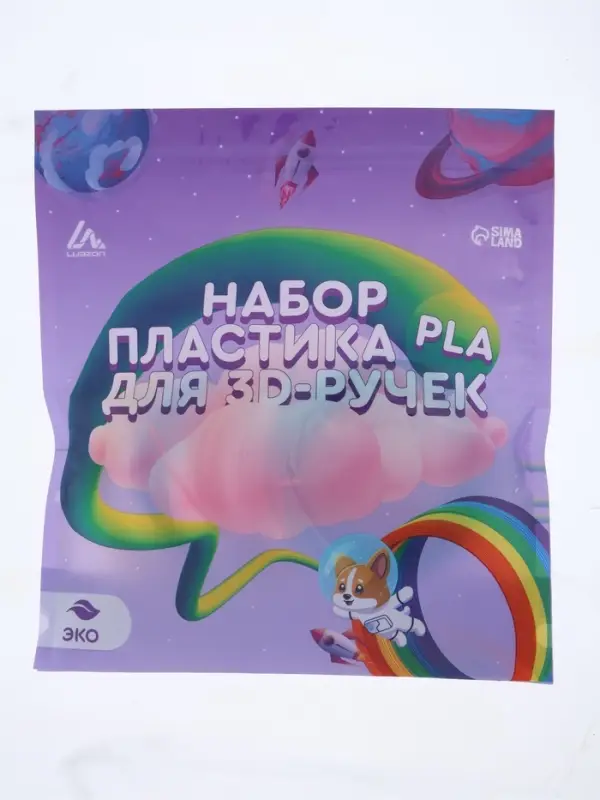 Пластик Luazon PLA-5, для 3D ручки, 5 цветов по 10 метров