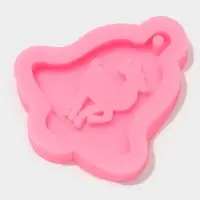 Молд для заливки новогодний &laquo;Колокольчик оленя&raquo;, силикон, 10&times;9&times;1.5 см, розовый