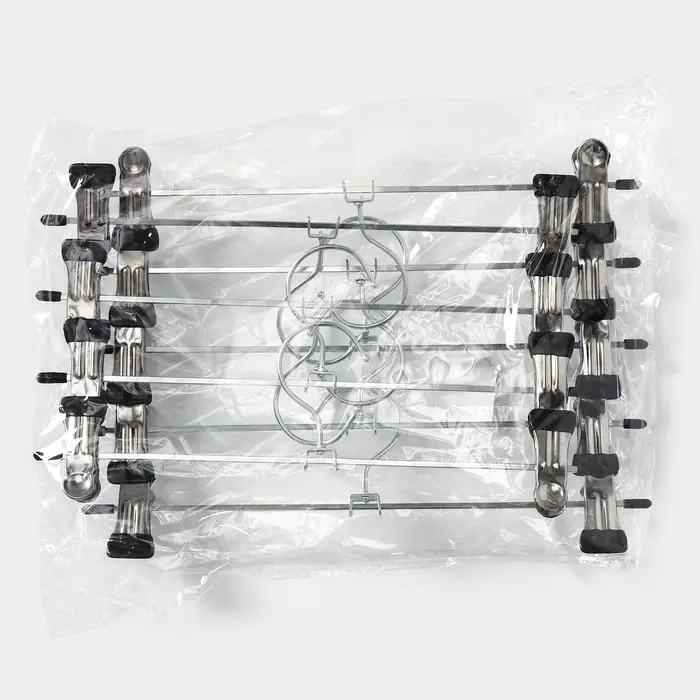 Вешалка для брюк и юбок с зажимами, 30×10 см, серебряная Вешалка для брюк и юбок с зажимами, 30×10 см, серебряная