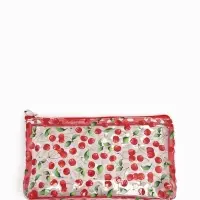 Косметичка женская Cherry lady, для бассейна, на молнии, прозрачная, красная