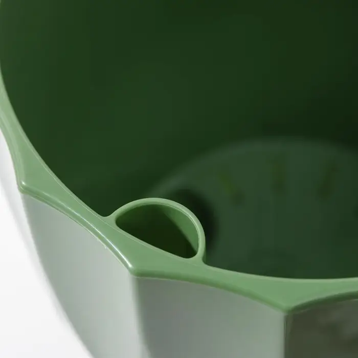 Кашпо для цветов со вставкой &laquo;Флюте&raquo;, 3 л, малахит