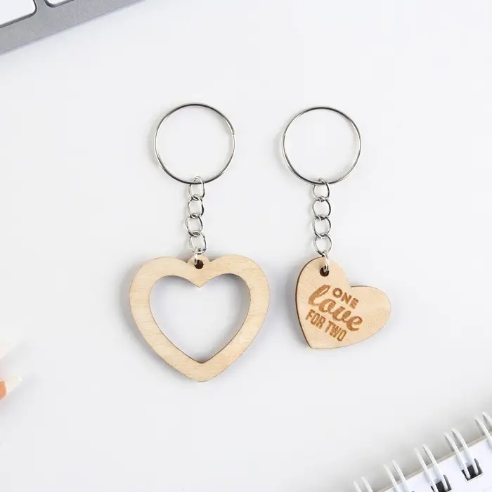 Брелок для ключей парный «Вместе навсегда», деревянный, 9 х 15 см