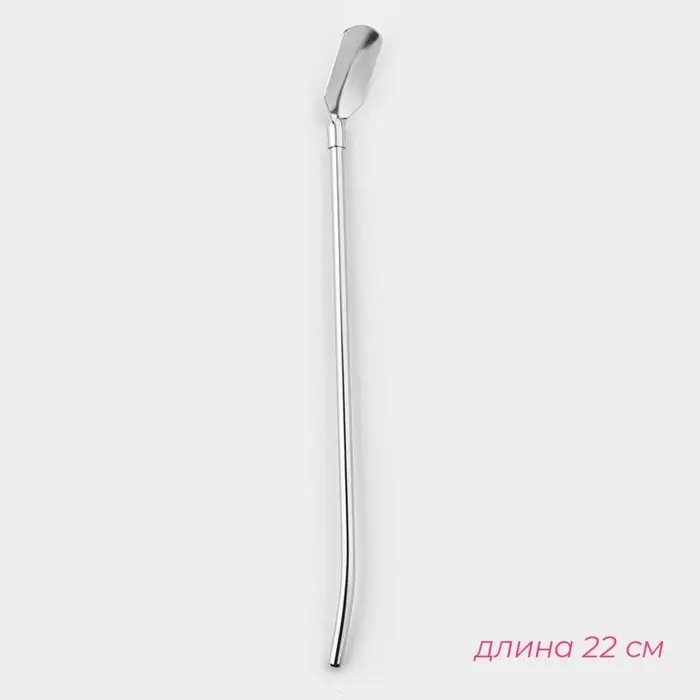 Набор ложек-трубочек барных из нержавеющей стали Доляна &laquo;Витые&raquo;, длина 22 см, 6 шт., серебристый