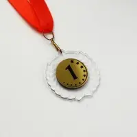 Медаль призовая пластик "1 место" на ленте