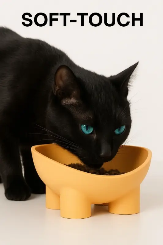 Миска для животных &laquo;БЕГЕМОТ&raquo;, 300 мл, покрытие софт-тач, пластик банановый