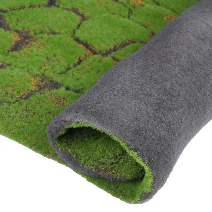 Мох искусственный, декоративный, полотно 1&times;1 м, рельефный, камни, зелёный с щепой, Greengo