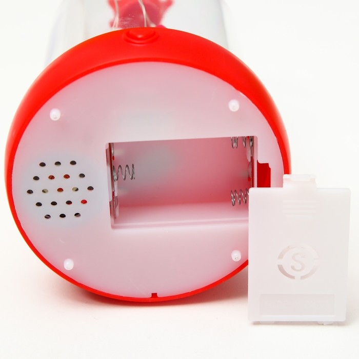 Ночник колба Ночник колба "Мишка" LED от батареек 3хААА красный 9,5х9,5х16 см RISALUX