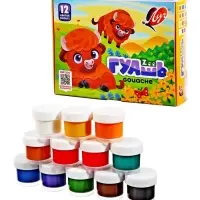 Гуашь 12 цветов &times; 15 мл ZOO