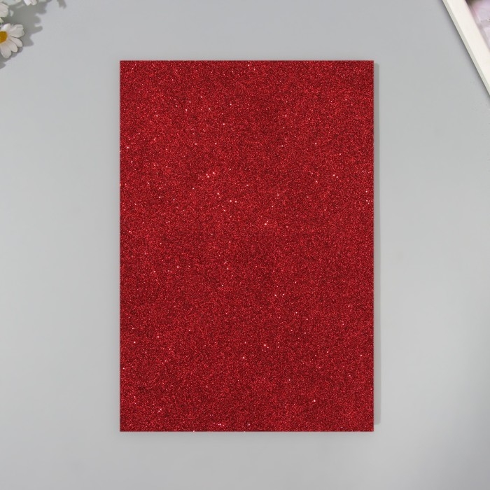 Набор глиттерного фоамирана (5 листов) 2 мм, 20х30 см, темно-красный Набор глиттерного фоамирана (5 листов) 2 мм, 20х30 см, темно-красный