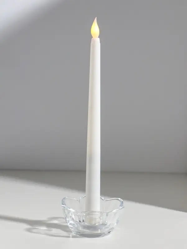 Подсвечник стекло на 1 свечу "Цветок" прозрачный d=2 см 9х9х4 см