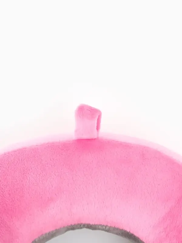 Подушка для путешествий бархатная формовая Подушка для путешествий бархатная формовая "Самолет", розовая