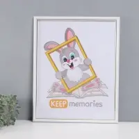 Фоторамка для фото 40&times;50 см Keep memories &laquo;Пиксель&raquo;, пластик, белый, (пластиковый экран)