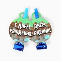 Карнавальные язычки &laquo;Пиксели&raquo;, 11 см, 6 шт.