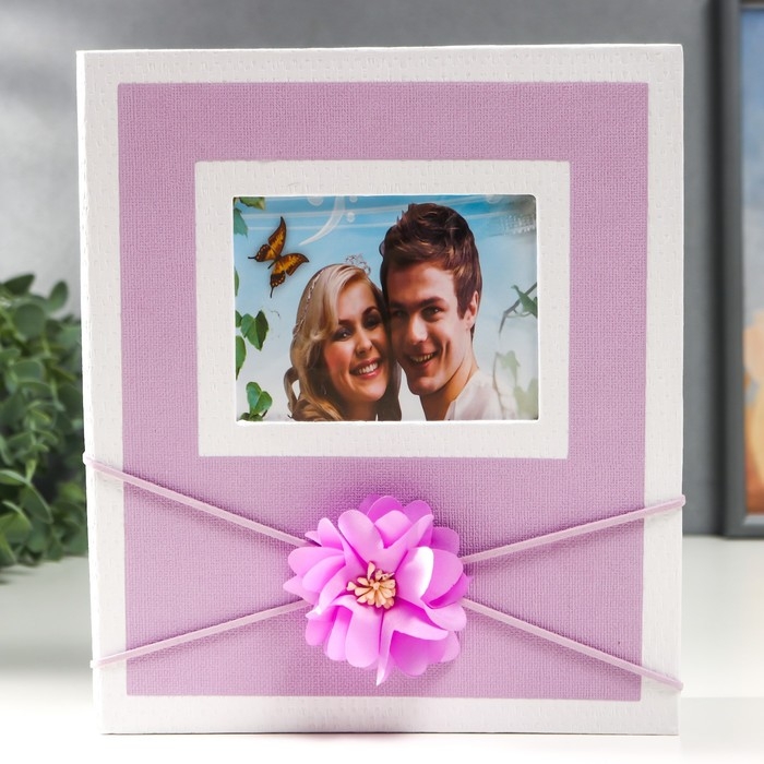 Фотоальбом на 200 фото 10х15 см Фотоальбом на 200 фото 10х15 см "Цветок. Рамка" МИКС 23,5х4,5х20 см